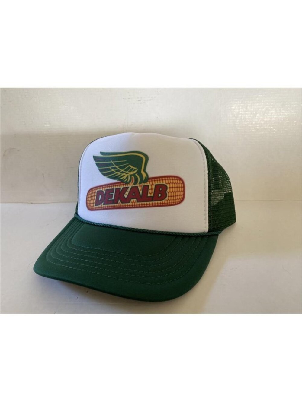 Vintage Dekalb Seeds Hat Retro Farming Foam Mesh Snapback Cap Dark Green New 80s - Picture 3 of 3